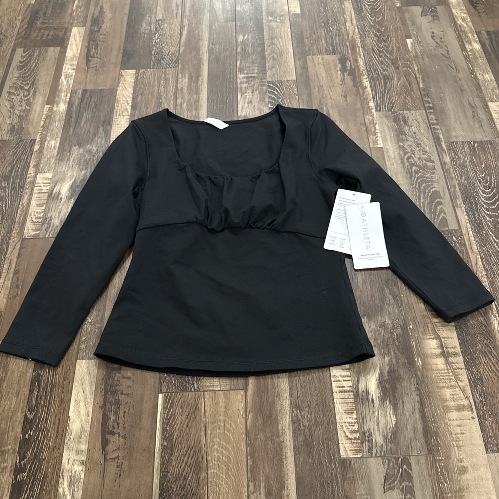 Athleta Black Long Sleeve Blouse